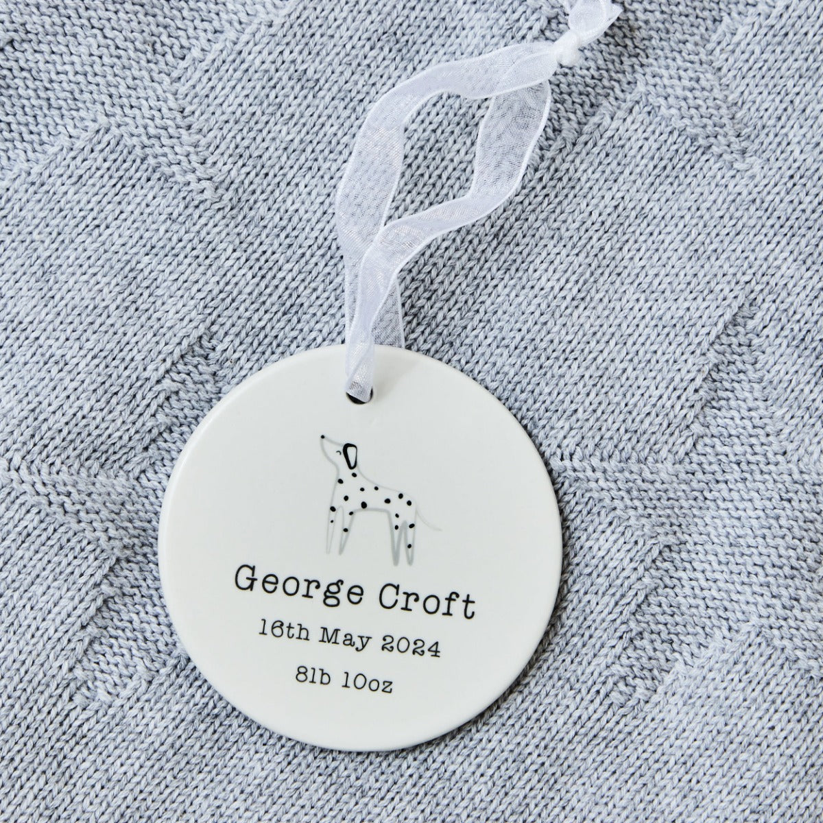 Personalised Dalmatian Ceramic Hanging Decoration