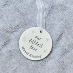 Personalised Littlest Love Ceramic Hanging Decoration