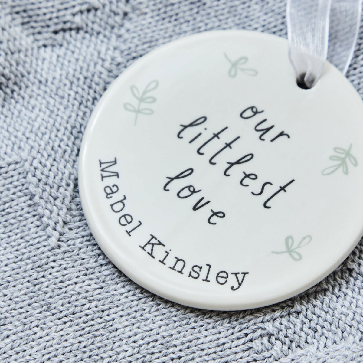 Personalised Littlest Love Ceramic Hanging Decoration