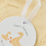 Personalised Parent and Baby Duck Ceramic Disk 