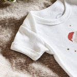 Personalised Biscuit Bear Christmas White Bodysuit