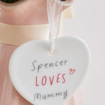 Personalised Our 1st Valentine's Day Heart Ceramic Hanging Decoration 