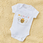 Personalised Mummy To Bee White Bodysuit 