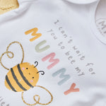 Personalised Mummy To Bee White Bodysuit 