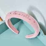 My Kids Personalised Pink Heart Padded Headband