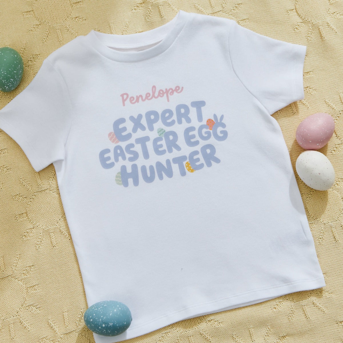 My Kids Personalised Expert Easter Egg Hunter T-Shirt in Purple