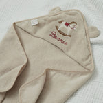 Personalized Heritage Horse Oatmeal Small Hooded Towel