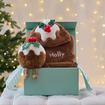 Personalised Christmas Pudding Snuggle and Cuddle Gift Set
