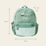 Personalised Sage Quilted Tractor Backpack