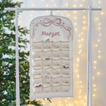 Personalised Pink Bow Fabric Advent Calendar