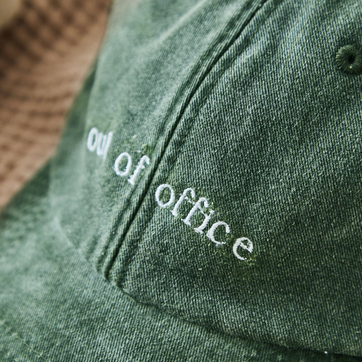 Personalised Out Of Office Cap in Forest Green by Made Yours