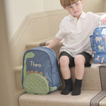 Personalised Green Dinosaur Medium Backpack