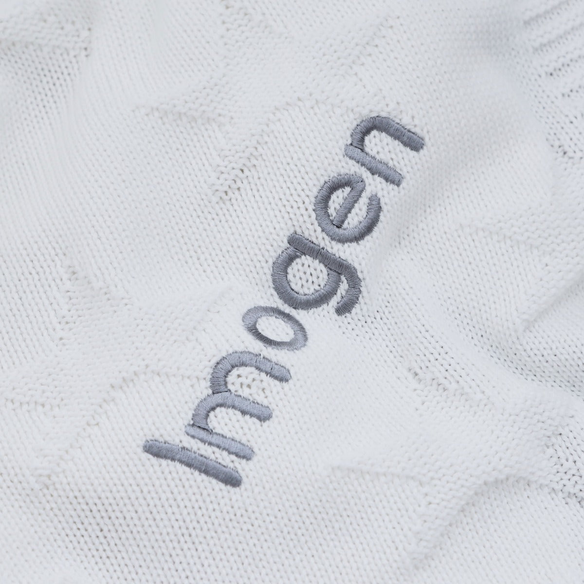 Personalized Ivory Star Jacquard Baby Blanket
