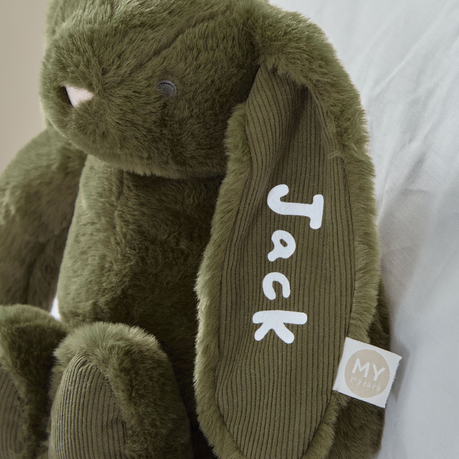 Personalised Spruce Green Bunny Soft Toy