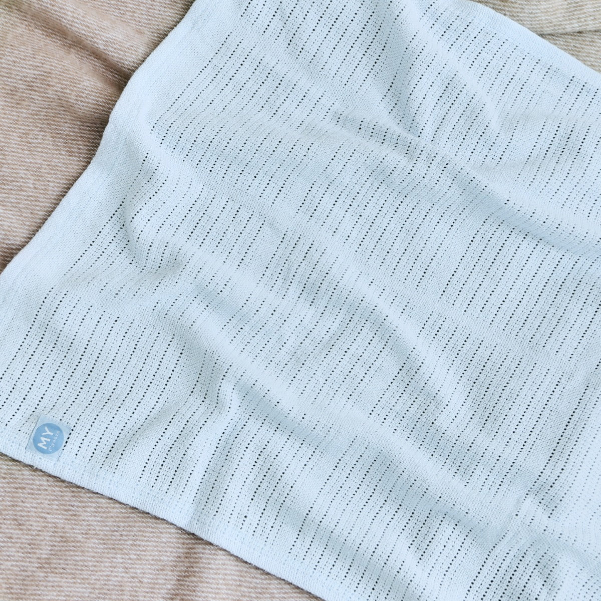 Personalized Blue Cellular Baby Blanket