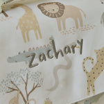 Personalised Neutral Safari Grab Handle Lunchbag