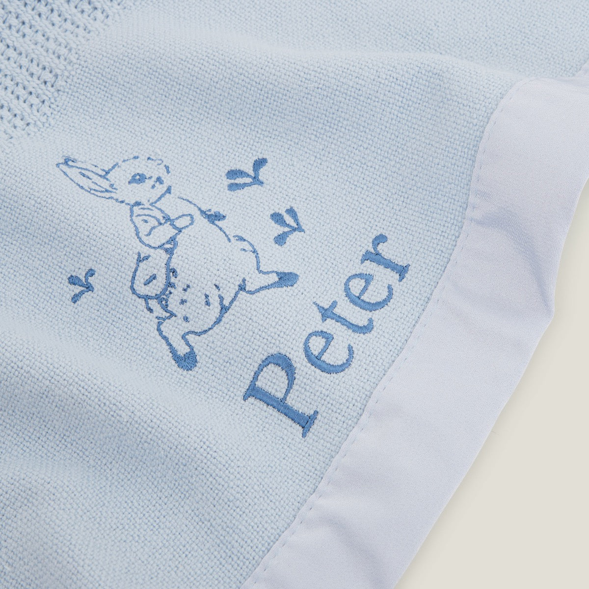 Personalized Blue Peter Rabbit Cellular Blanket