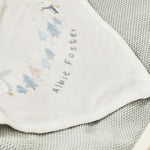 Personalized Christmas Penguin Fleece Blanket