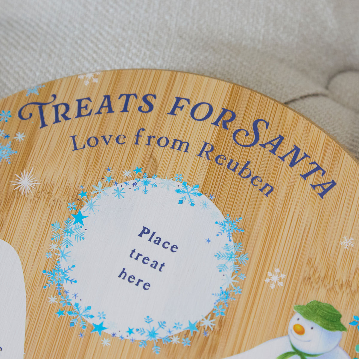 Personalised The Snowman™ and Snowdog Christmas Platter