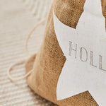 Personalised Hessian Bold Font Star Gift Sack