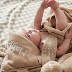 Personalized Oatmeal Small Hooded Towel