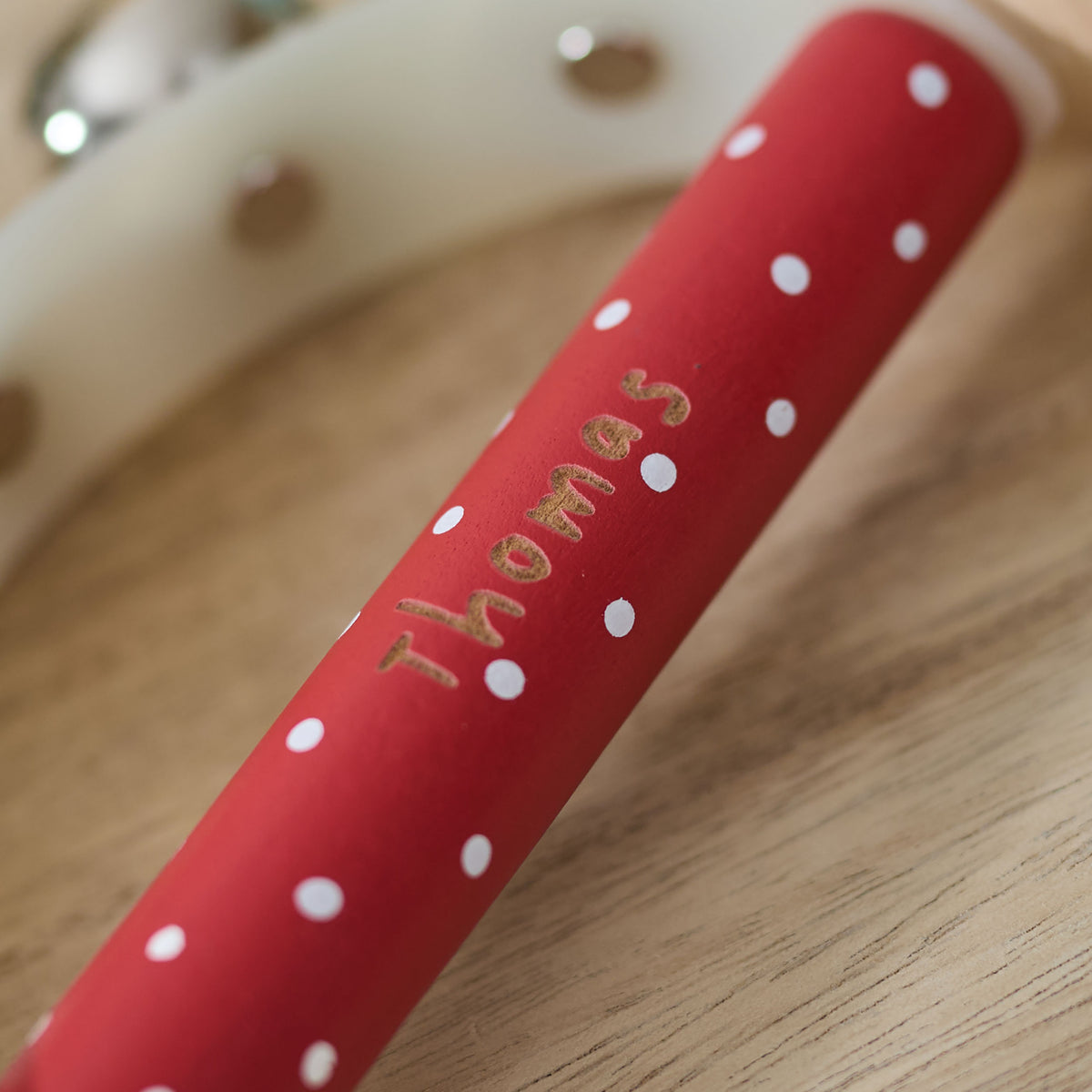 Personalised Wooden Reindeer Handbell FSC®