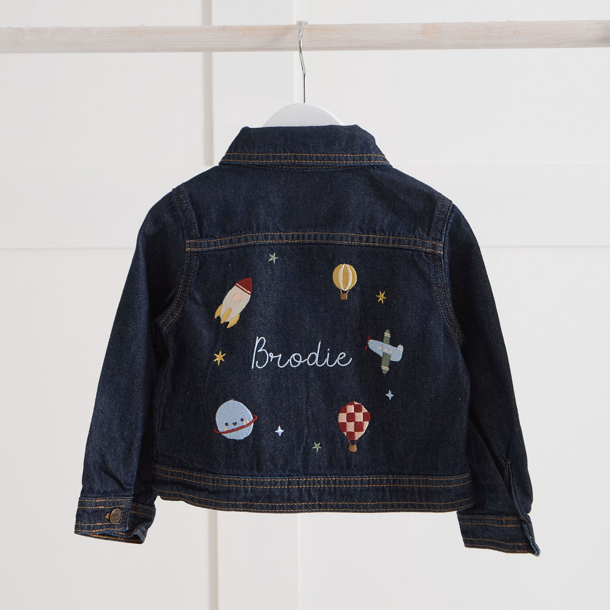 Personalised 'Under the Same Sky' Indigo Denim Jacket
