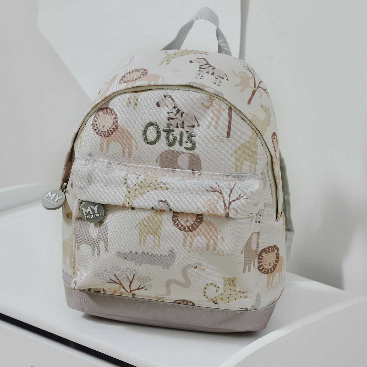 Personalised Neutral Safari Mini Backpack 