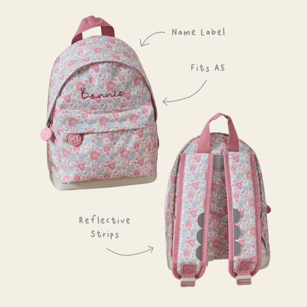 Personalised Cottage Ditsy Mini Backpack