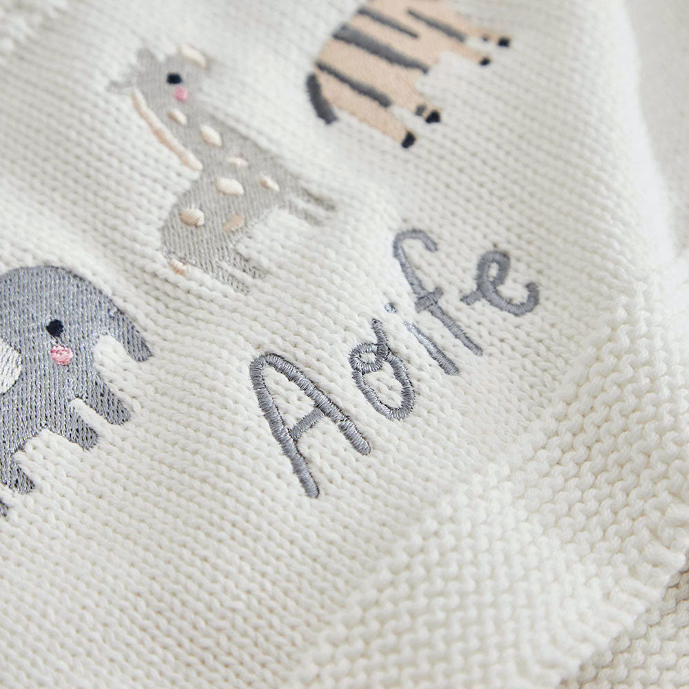 Personalized Born to be Loved Ivory Baby Shawl Blanket