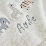 Personalized Born to be Loved Ivory Baby Shawl Blanket