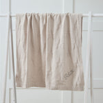 Personalized Oatmeal Star Jacquard Baby Blanket