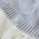 Personalized Born In 2026 Grey Star Jacquard Blanket
