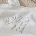 Personalized Ivory Christening Hooded Towel