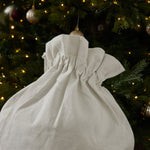 Personalised Blue Checkered Christmas Tree Sack