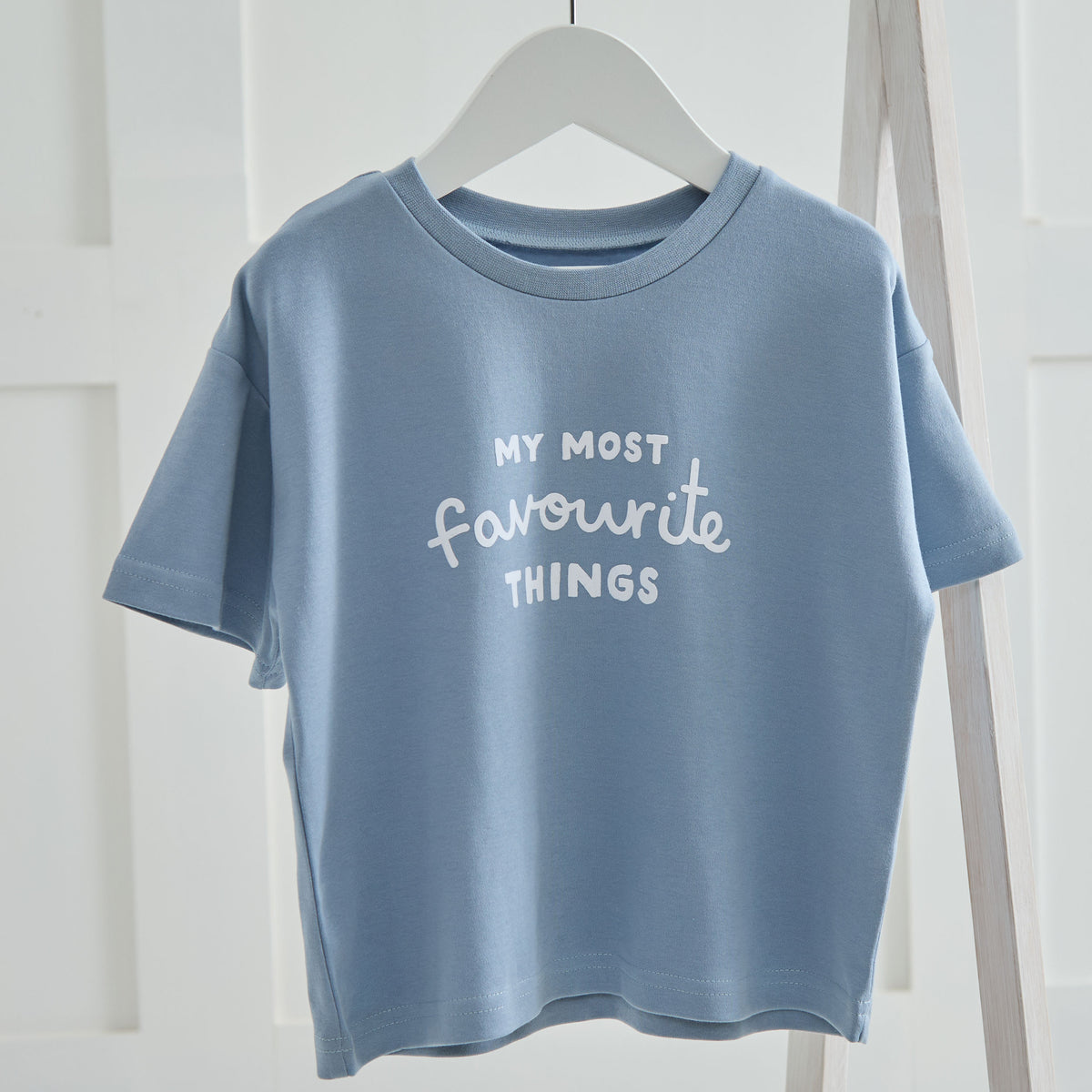 Personalised My Most Favourite Things Blue T-Shirt