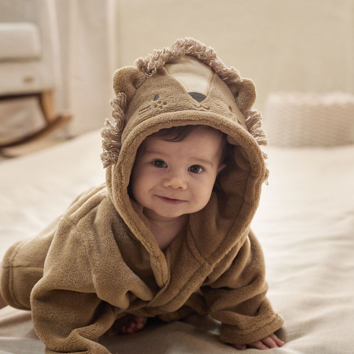 Personalised Lion Fleece Robe