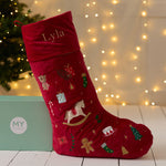 Personalised Embroidery Detailed Christmas Stocking