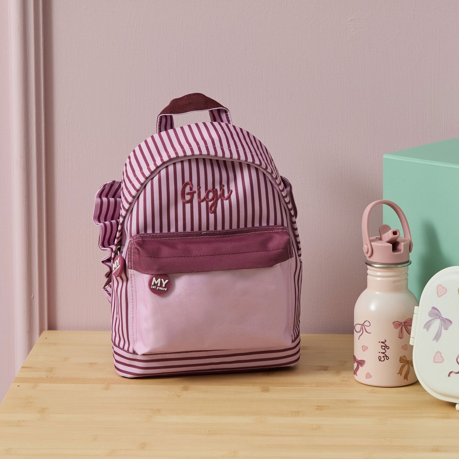 Personalised Ditsy Berry Mini Backpack with Compartment – My 1st Years