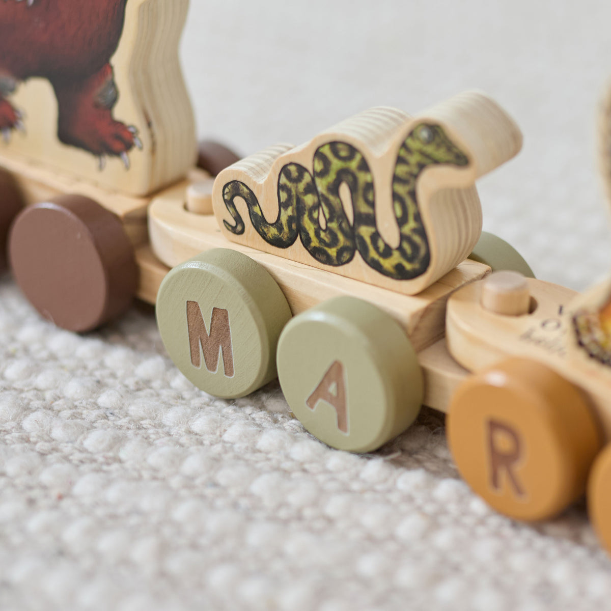 Personalised The Gruffalo Pull Along Train Toy