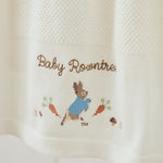 Personalised Peter Rabbit™ Cross Stitch Ivory Shawl