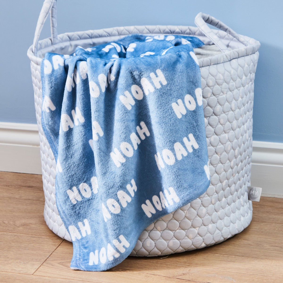 Personalized Blue All-Over Print Fleece Blanket