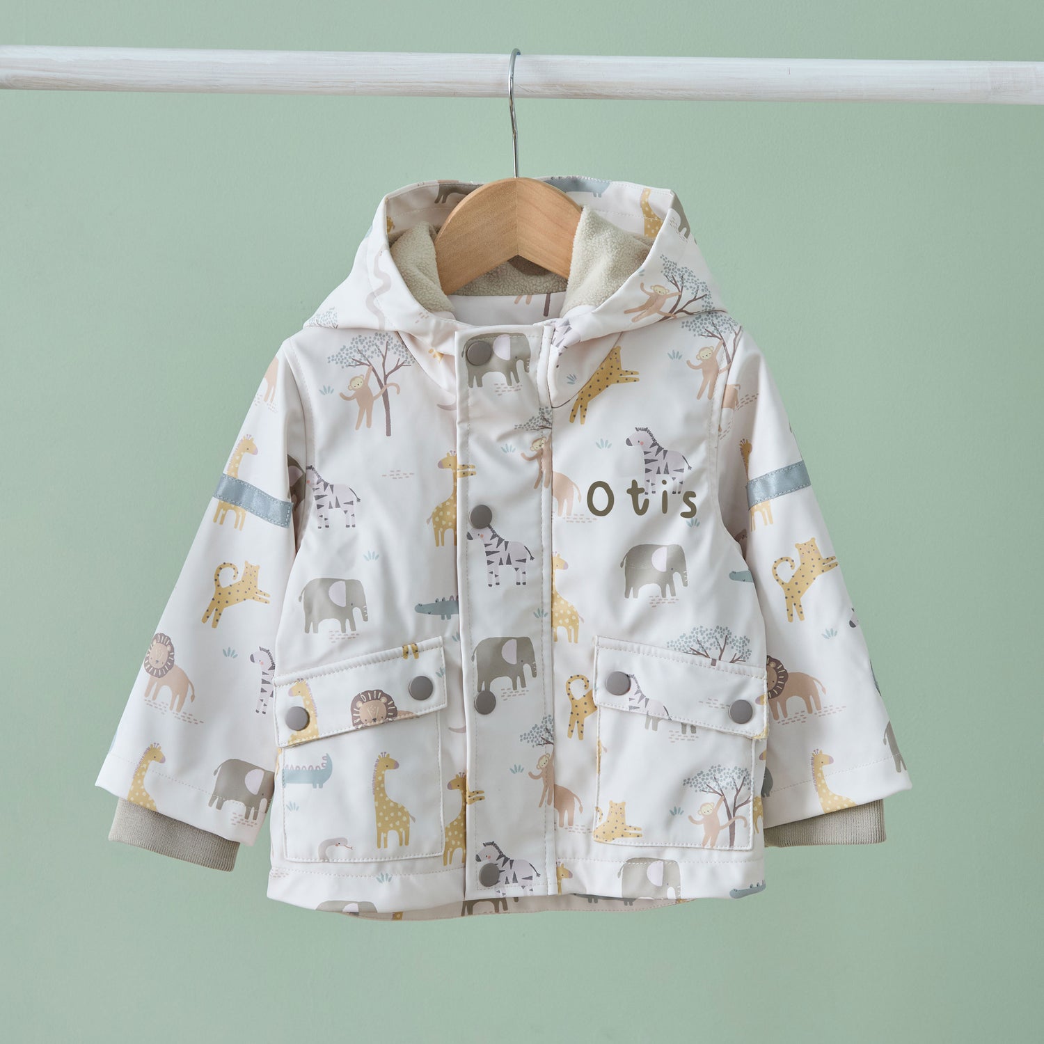 Personalised Neutral Safari Raincoat