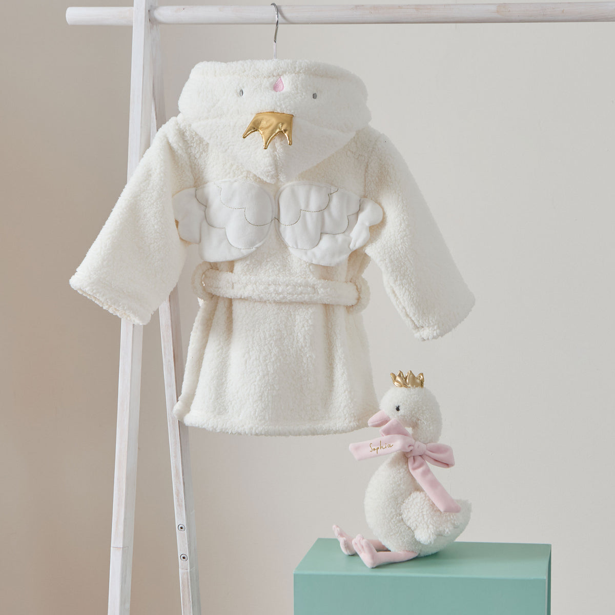 Personalised Swan Snuggle and Cuddle Gift Set