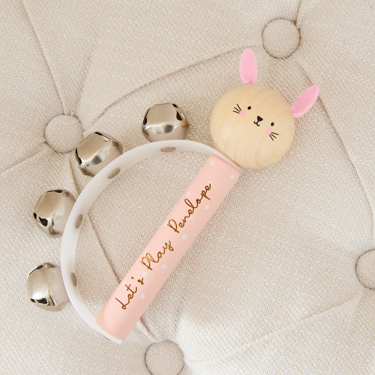 Personalised Wooden Bunny Handbell FSC®