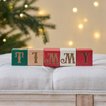 Personalised Christmas Baby Name Blocks
