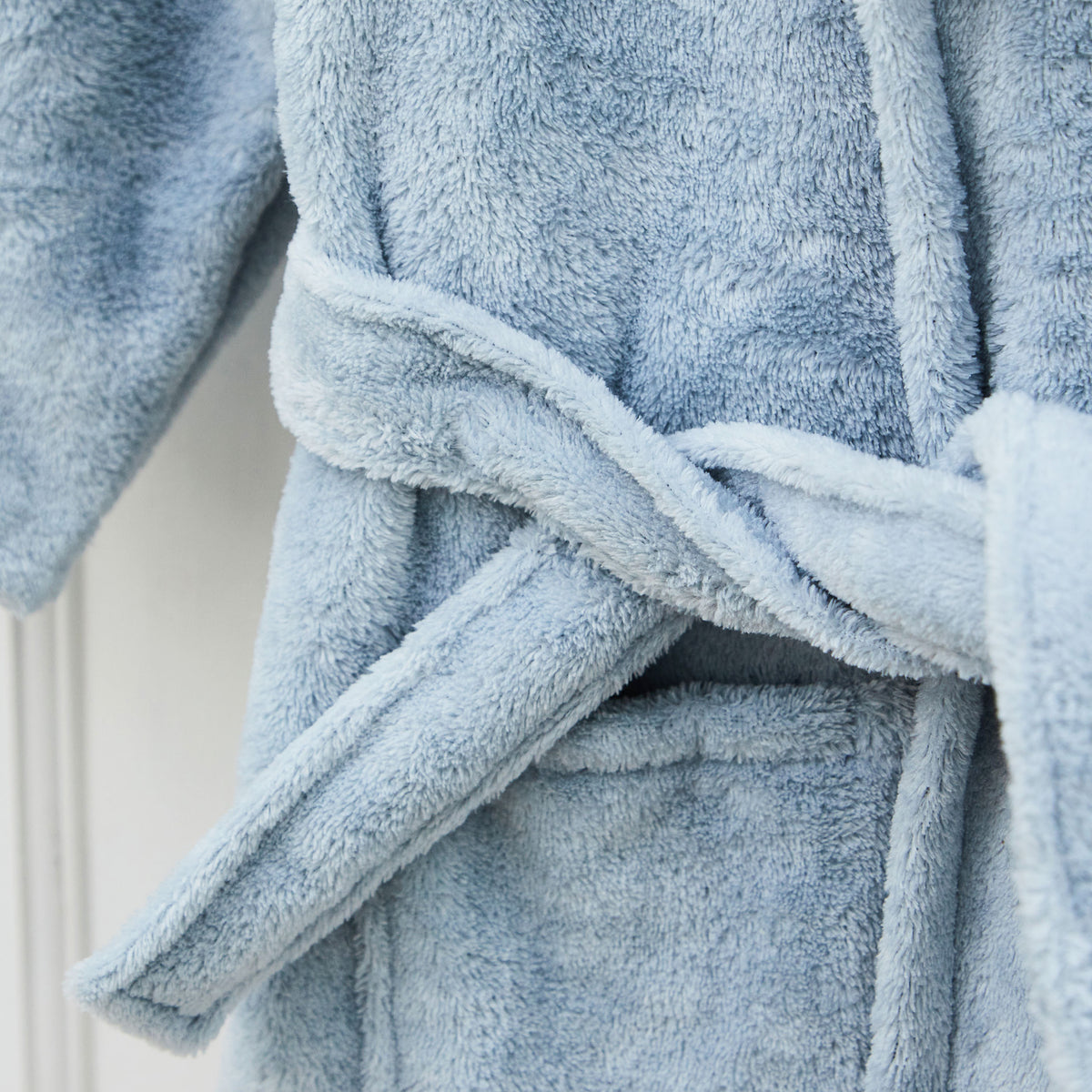 Personalized Rocket Design Blue Fleece Robe