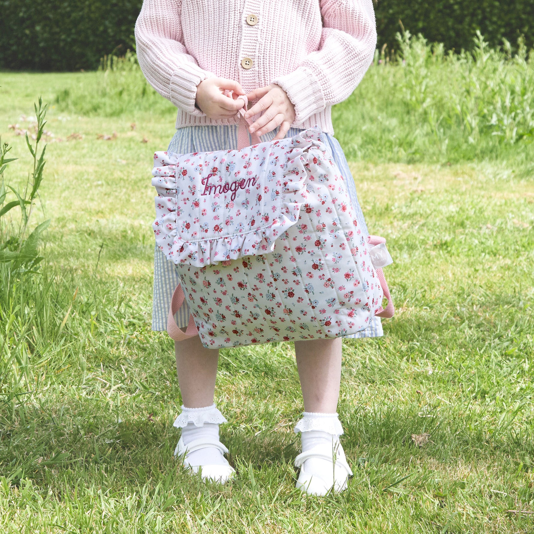 Personalised Heritage Floral Ditsy Mini Backpack