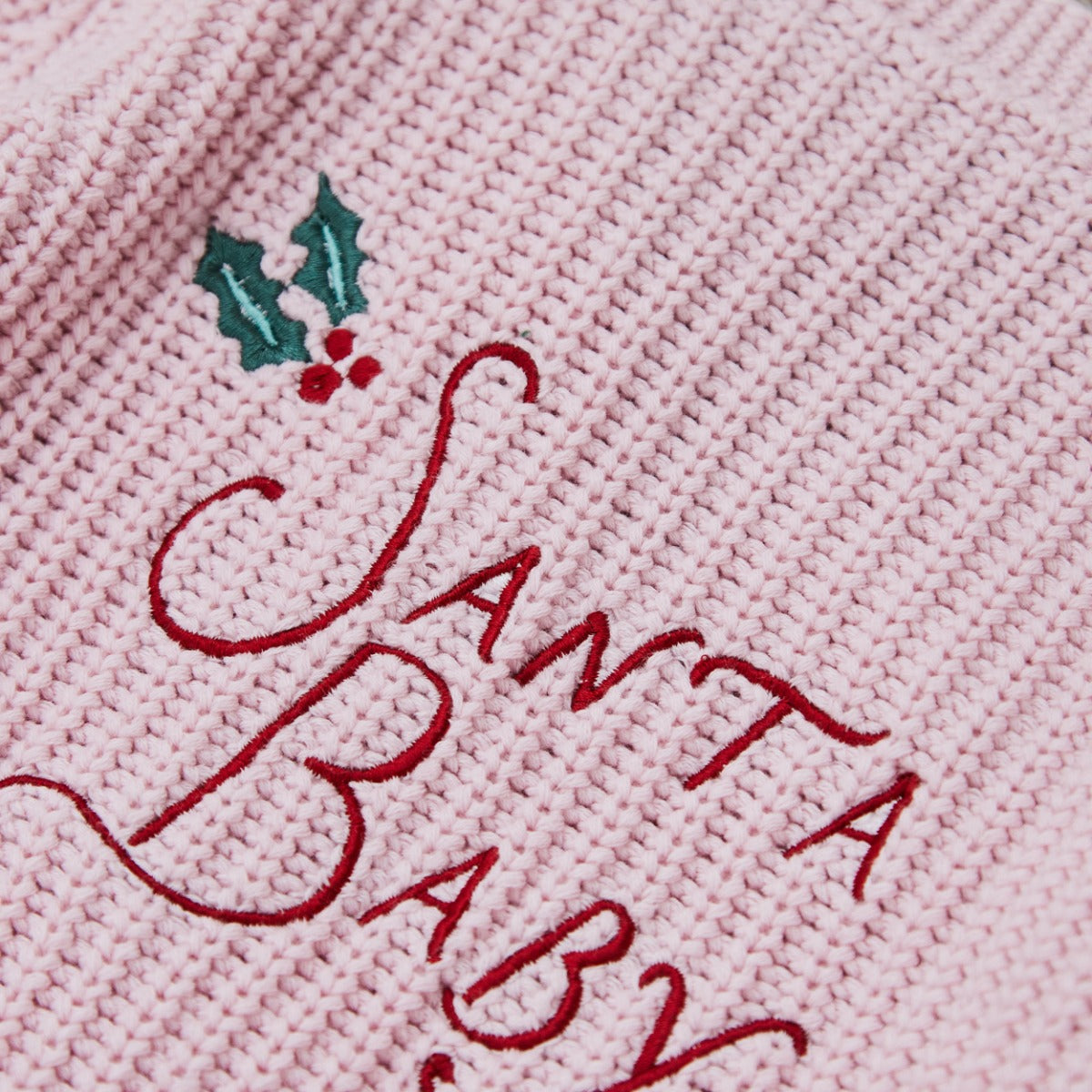Personalised Santa Baby Pink Cardigan