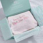Personalized Light Pink Cellular Baby Blanket